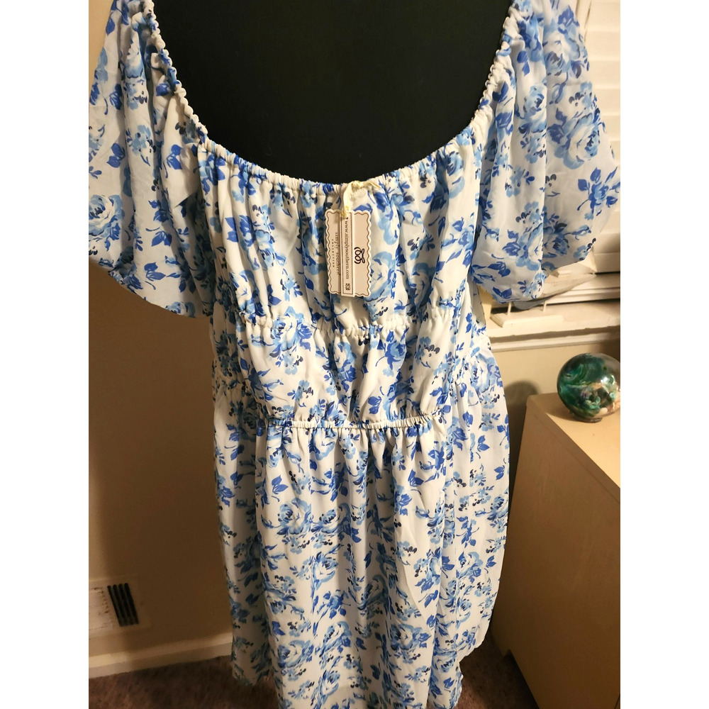 Simply Southern XL Smocked Puff Sleeve Babydoll Romantic Cottagecore NWT - Picture 2 of 5